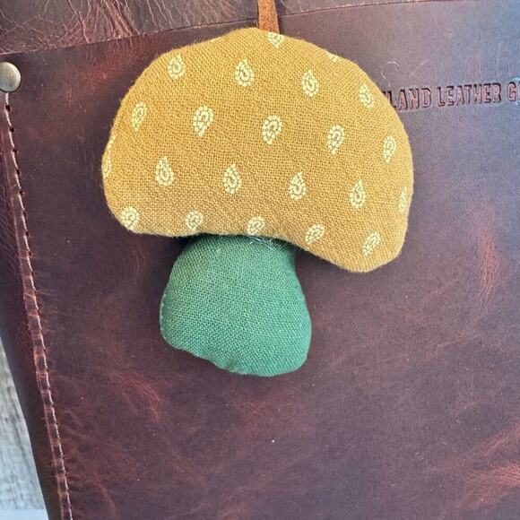 Mushroom Purse Charm KeyChain  Boho Flair NEW FAST SHIP - Picture 2 of 4